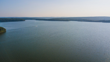 Sunrise and sunset over lake wallenpaupack, westcolang masthope 