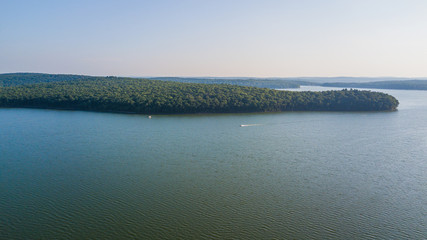 Sunrise and sunset over lake wallenpaupack, westcolang masthope 