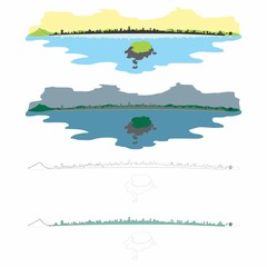 Balneario camboriu city. Full colored.