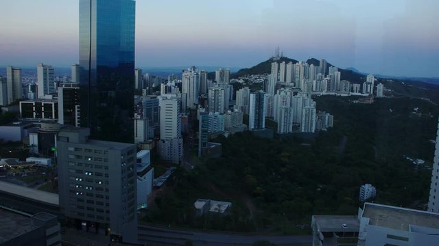 4K long exposure time lapse of Belo Horizonte, Capital of Minas Gerais state in Brazil, with newer building in a recent higher class neighborhood