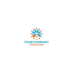 Home Heat And Cool Logo Design Vector
