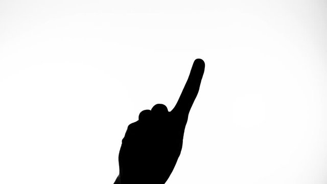 Silhouette of a hand counting down from 5 to 0 with fingers
