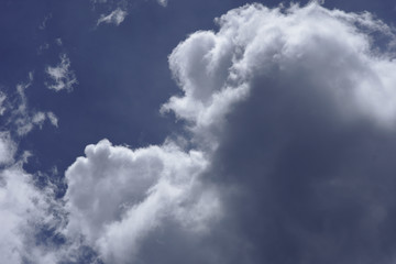 movement of white cloud over sky.