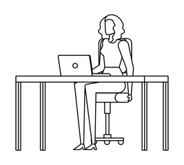 elegant businesswoman worker in the office