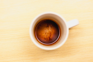 coffee left overnight in a coffee mug