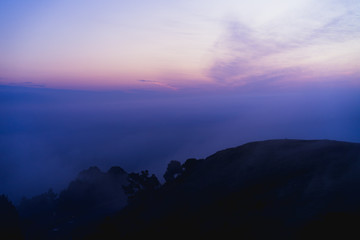 Purple sunrise atop Bernal Hill