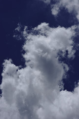 movement of white cloud over sky.