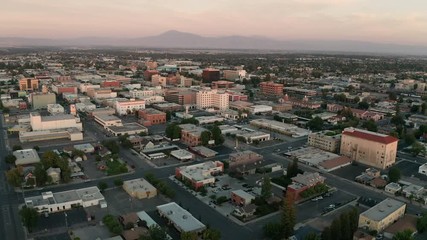 Aerial View Over The Desert Town of Bakersfield in Southern California