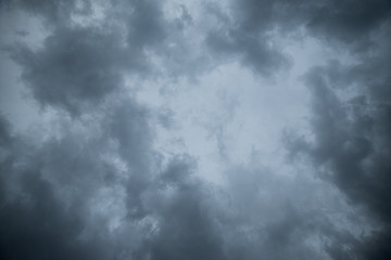 Abstract texture background of Dark sky with storm clouds.