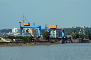 Hydroelectric dam.Vishgorod.  Kiev region.Ukraine