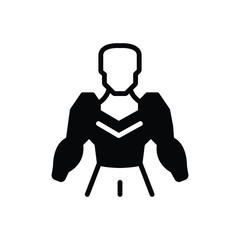 Black solid icon for humanoid 