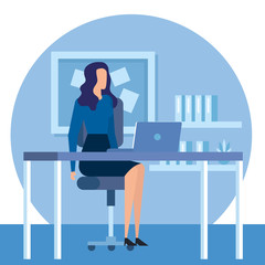 elegant businesswoman worker in the office