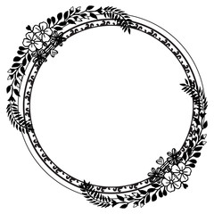 Flower and branches leaf, decoration of frame, wallpaper of cards. Vector