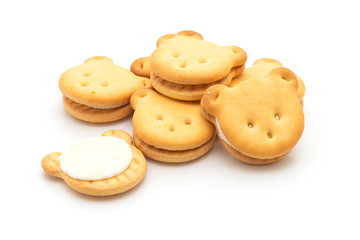bear cookies with cream