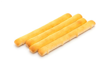 biscuits bread stick on white background