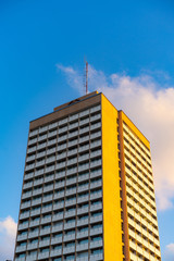 Building during sunset