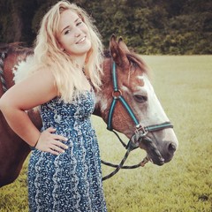 Obraz premium Sunlight and blond hair with my pony