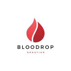 blood drop donation logo vector icon illustration