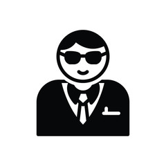 Black solid icon for manager