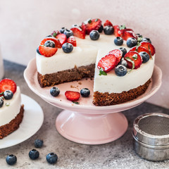 No Bake Berry Cheesecake
