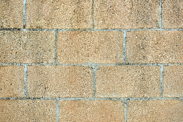 Texture brick wall yellow brick, cinder block closeup