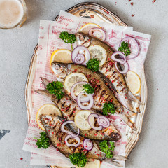 Grilled Breams with Beer