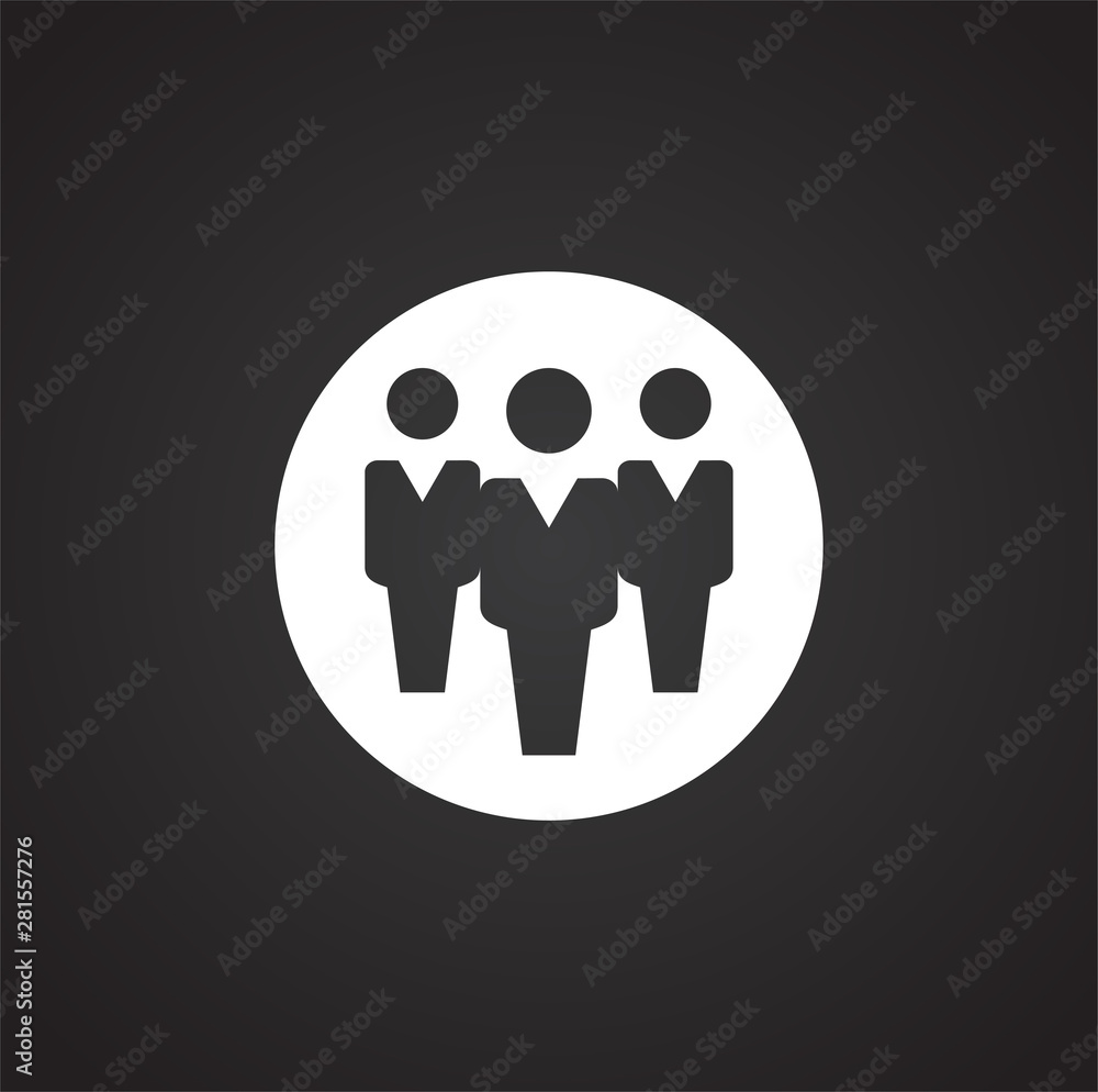 Poster business people related icon on background for graphic and web design. simple illustration. internet