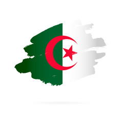 Algerian flag. Vector illustration on white background.