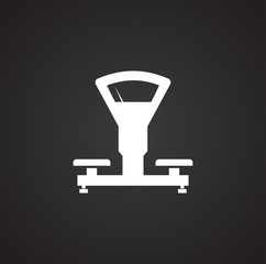 Measuring tool icon on background for graphic and web design. Simple illustration. Internet concept symbol for website button or mobile app.