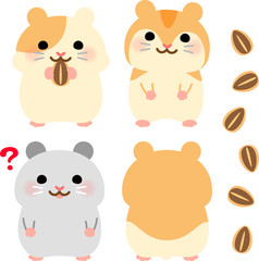 ハムスターのイラストセット