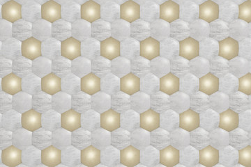 gray and golden hexagon background texture