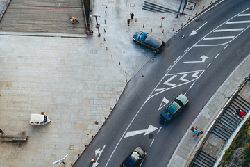 Porto, Portugal / June 8, 2018: A view of from above in Portugal