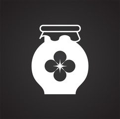 Beekeeping related icon on background for graphic and web design. Simple illustration. Internet concept symbol for website button or mobile app.