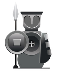 A chess pawn in a knights armor