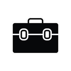 Black solid icon for suitcase