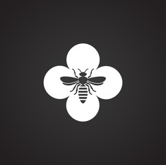 Beekeeping related icon on background for graphic and web design. Simple illustration. Internet concept symbol for website button or mobile app.