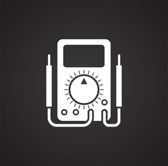 Measuring tool icon on background for graphic and web design. Simple illustration. Internet concept symbol for website button or mobile app.