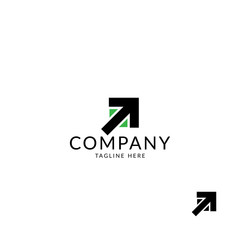 Up arrow modern logo vector