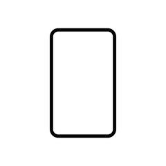 Smartphone Line Icon Vector Illustration. Flat Mobile Phone, Handphone