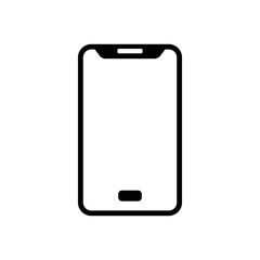 Smartphone Line Icon Vector Illustration. Flat Mobile Phone, Handphone