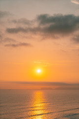 sunset over the sea