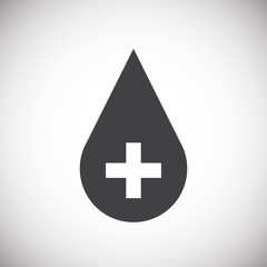 Obraz premium Blood donation related icon on background for graphic and web design. Simple illustration. Internet concept symbol for website button or mobile app.