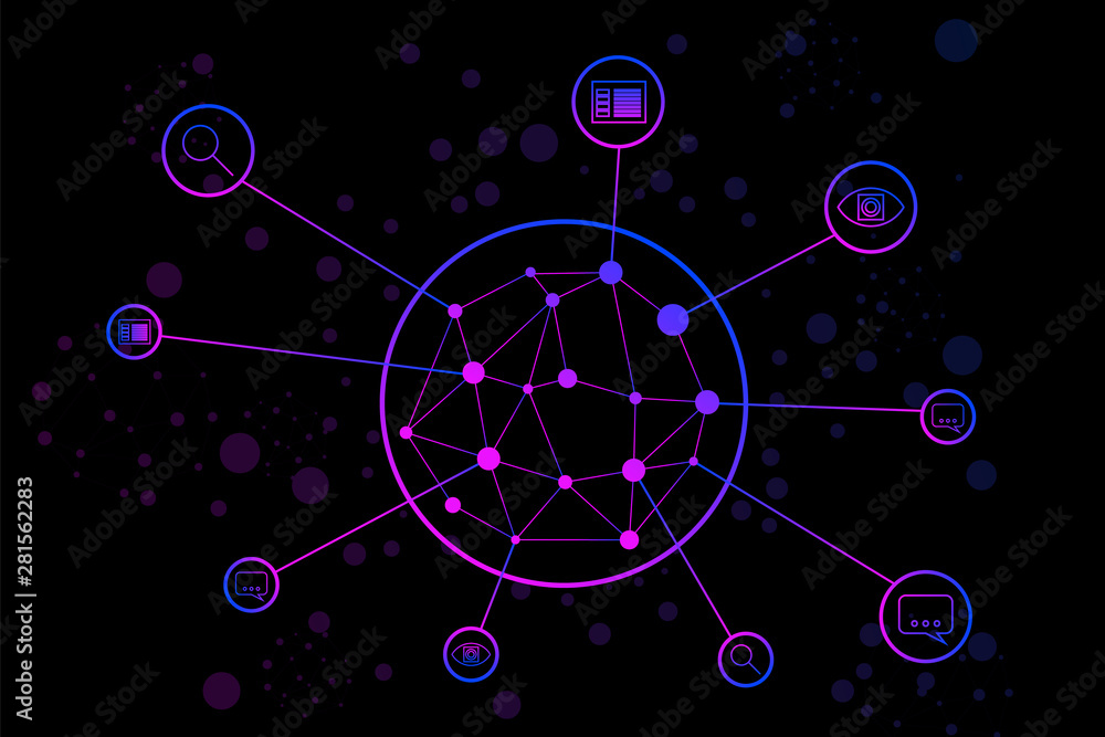 Poster artificial intelligence design concept