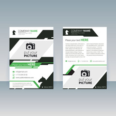 Fototapeta premium Business Brochure. Flyer Design. Leaflets a4 Template. Cover Book and Magazine.