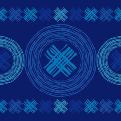 Polka dots seamless pattern. Mosaic of ethnic figures. Patterned texture. Geometric background. Can be used for wallpaper, textile, invitation card, wrapping, web page background.