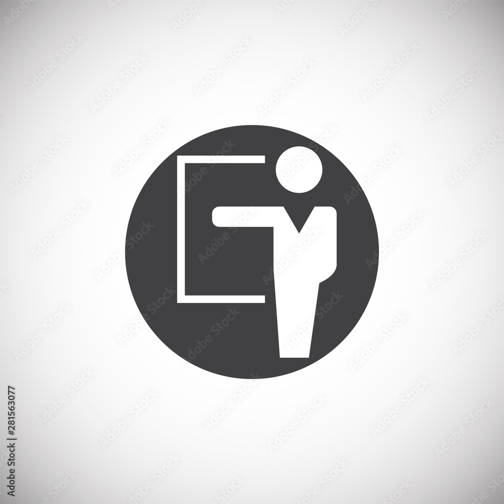Poster business people related icon on background for graphic and web design. simple illustration. internet