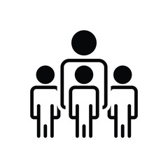 Black solid icon for people 