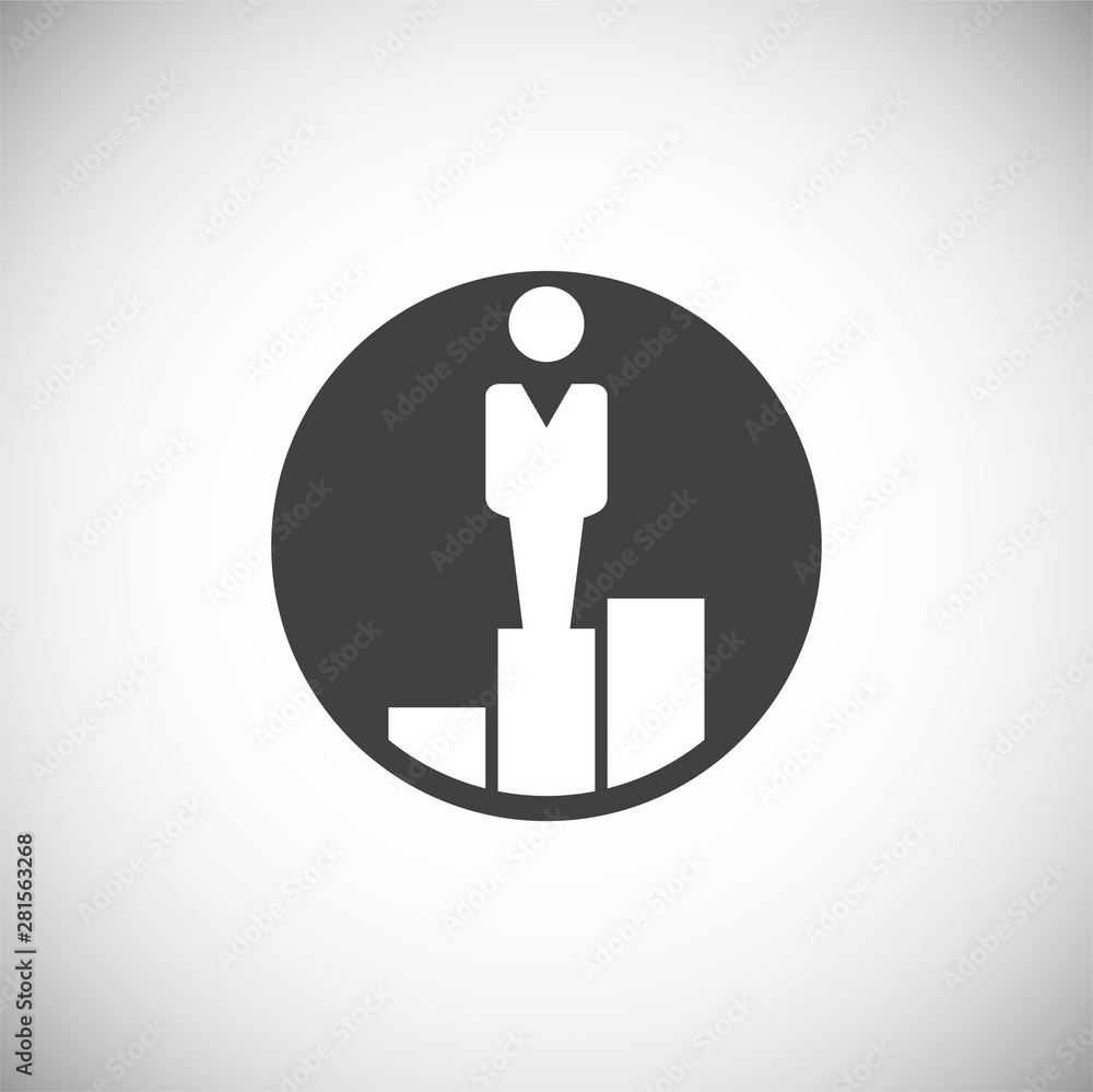 Poster business people related icon on background for graphic and web design. simple illustration. internet