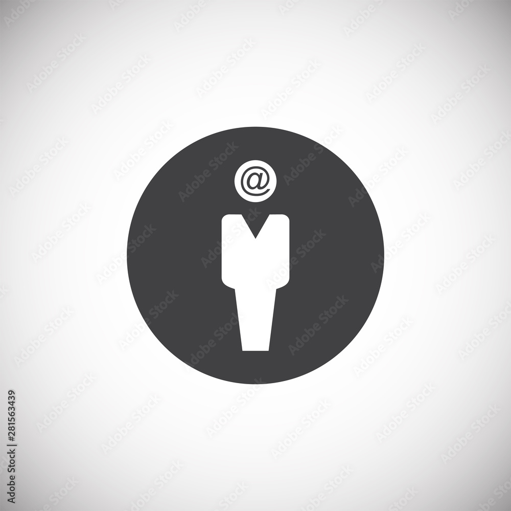 Poster business people related icon on background for graphic and web design. simple illustration. internet