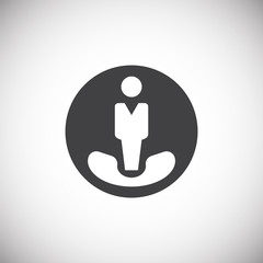 Business people related icon on background for graphic and web design. Simple illustration. Internet concept symbol for website button or mobile app.